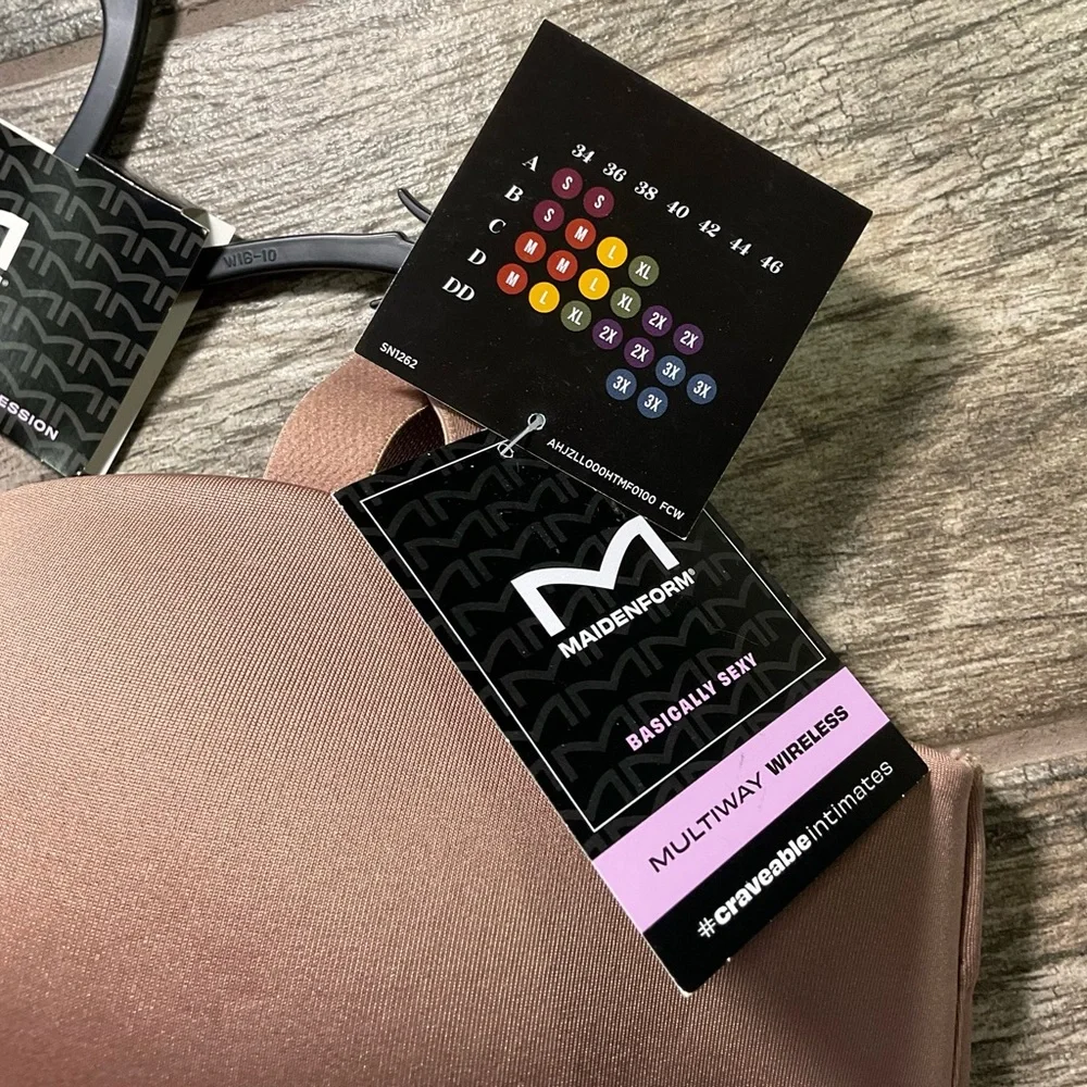 New Maidenform Basically Sexy Multiway Strapless Wireless Bra Size 2XL Bronze - Picture 2 of 3